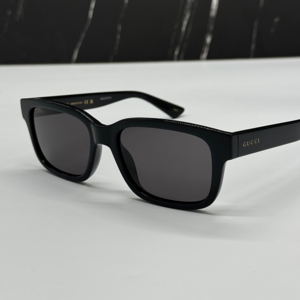 NEW GG1583S 001 GUCCI BLACK GREY SQUARE MEN GUCCI SUNGLASSES - Picture 6 of 11